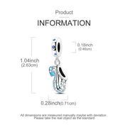 Dutch Clog Pandora Charm | Blue Wooden Shoe Bead | Silver Holland Travel Souvenir | Netherlands Gift