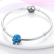 Blue Octopus Pandora Charm | Ocean Sea Animal Bead | Marine Life Jewelry | Summer Beach Gift