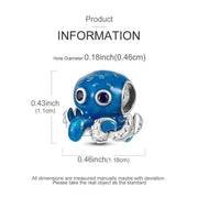 Blue Octopus Pandora Charm | Ocean Sea Animal Bead | Marine Life Jewelry | Summer Beach Gift