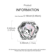 Cat Paw Pandora Charm | Glow In Dark Purple Bead | Silver Kitten Face | Pet Luminous