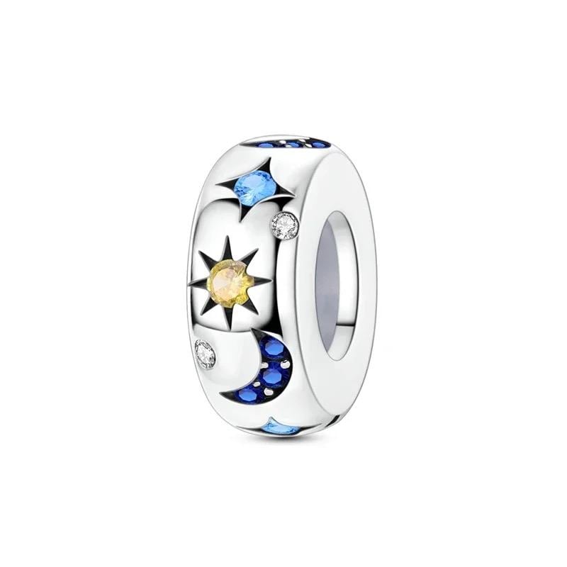 Celestial Sun Moon Star 925 sterling silver charm