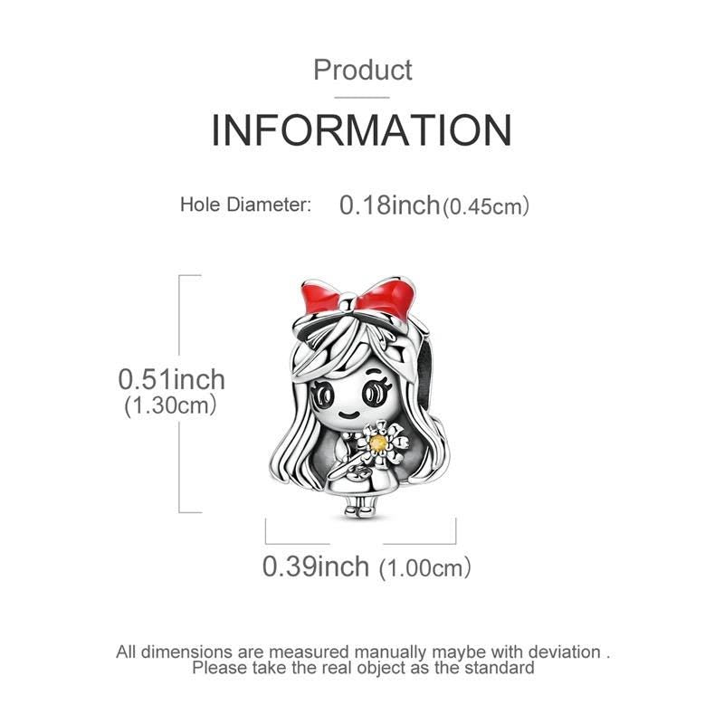 Girl sterling silver charm view 6