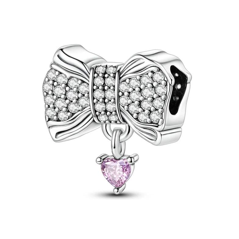 Sparkling Bow 925 sterling silver charm