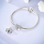 Silver Bow Pandora Charm | Sparkle Ribbon Knot | Coquette Jewelry Gift | Romantic Pave Bead