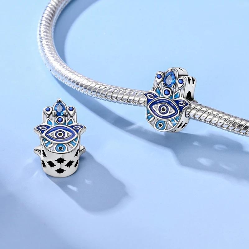 Hamsa Hand charm detail view