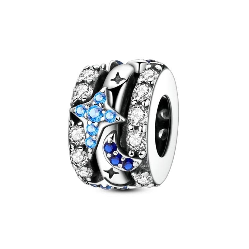Celestial Moon Star 925 sterling silver charm