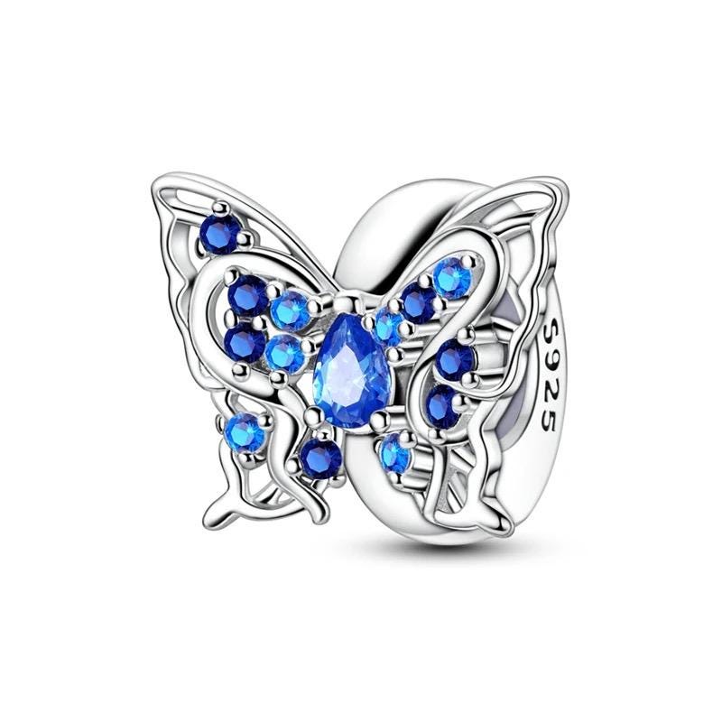 Blue Butterfly 925 sterling silver charm
