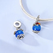 Koi Fish Pandora Charm | Blue Galaxy Stone | Lucky Carp Dangle | Japanese Success Gift