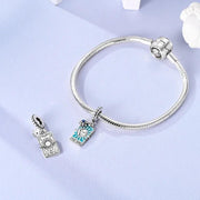 Sun Tarot Card Pandora Charm | Blue Celestial Dangle | Silver Mystic Witchy Jewelry | Spiritual Gift