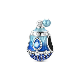 Blue Perfume Bottle Pandora Charm | Magic Potion Bead | Vintage Glamour Scent | Genie Lamp Gift