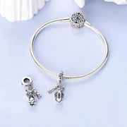 Angel Dog Pandora Charm | Memorial Wings Puppy | Silver Pet Loss Gift | Rainbow Bridge Jewelry