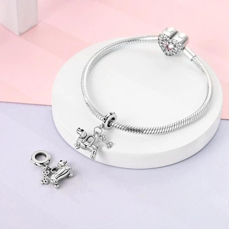 Dachshund sterling silver charm view 6