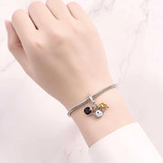 Teapot Coffee Cup Pandora Charm | Two-Tone Croissant Dangle | Breakfast Brunch Foodie Gift | Baker Jewelry