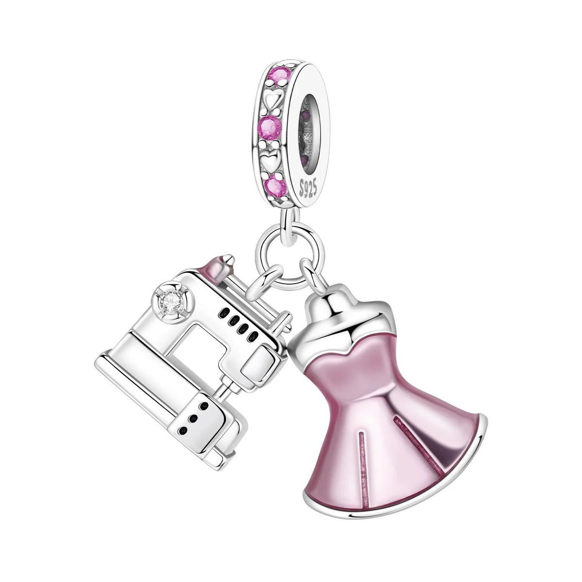 Sewing 925 sterling silver charm