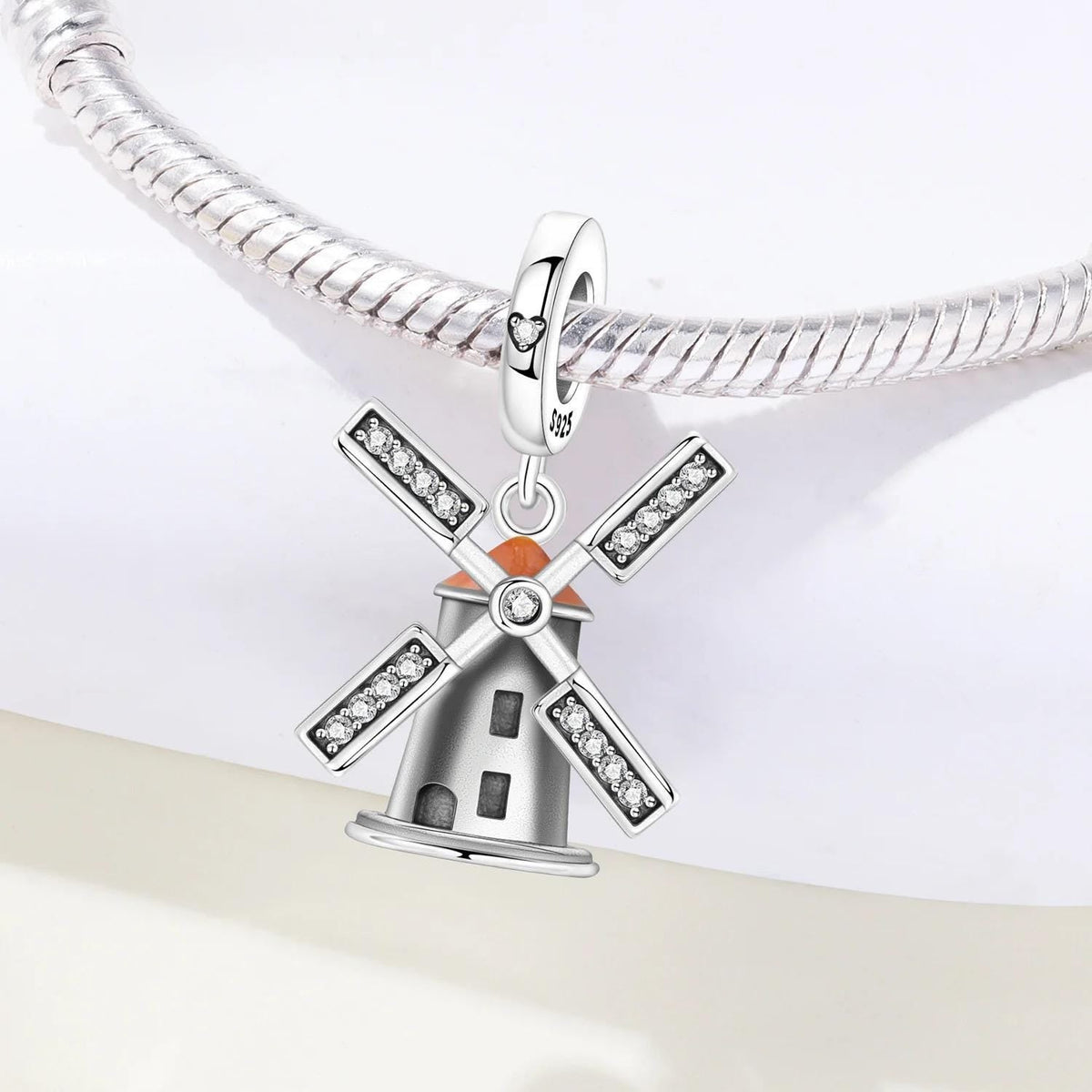 Windmill sterling silver charm view 6