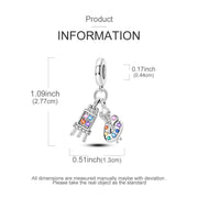 Artist Palette Pandora Charm | Easel Paint Brush Dangle | Art Teacher Gift | Painter Jewelry