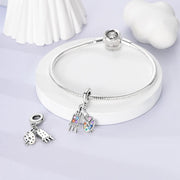 Artist Palette Pandora Charm | Easel Paint Brush Dangle | Art Teacher Gift | Painter Jewelry