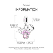Paw Print Heartbeat Pandora Charm | Dog Cat Pet Lover Gift | Dangle Silver Memorial Jewelry