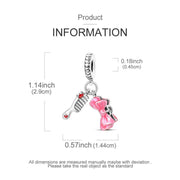 Hairdresser Pandora Charm | Pink Bow Comb Dangle | Silver Salon Stylist Gift | Coquette Jewelry