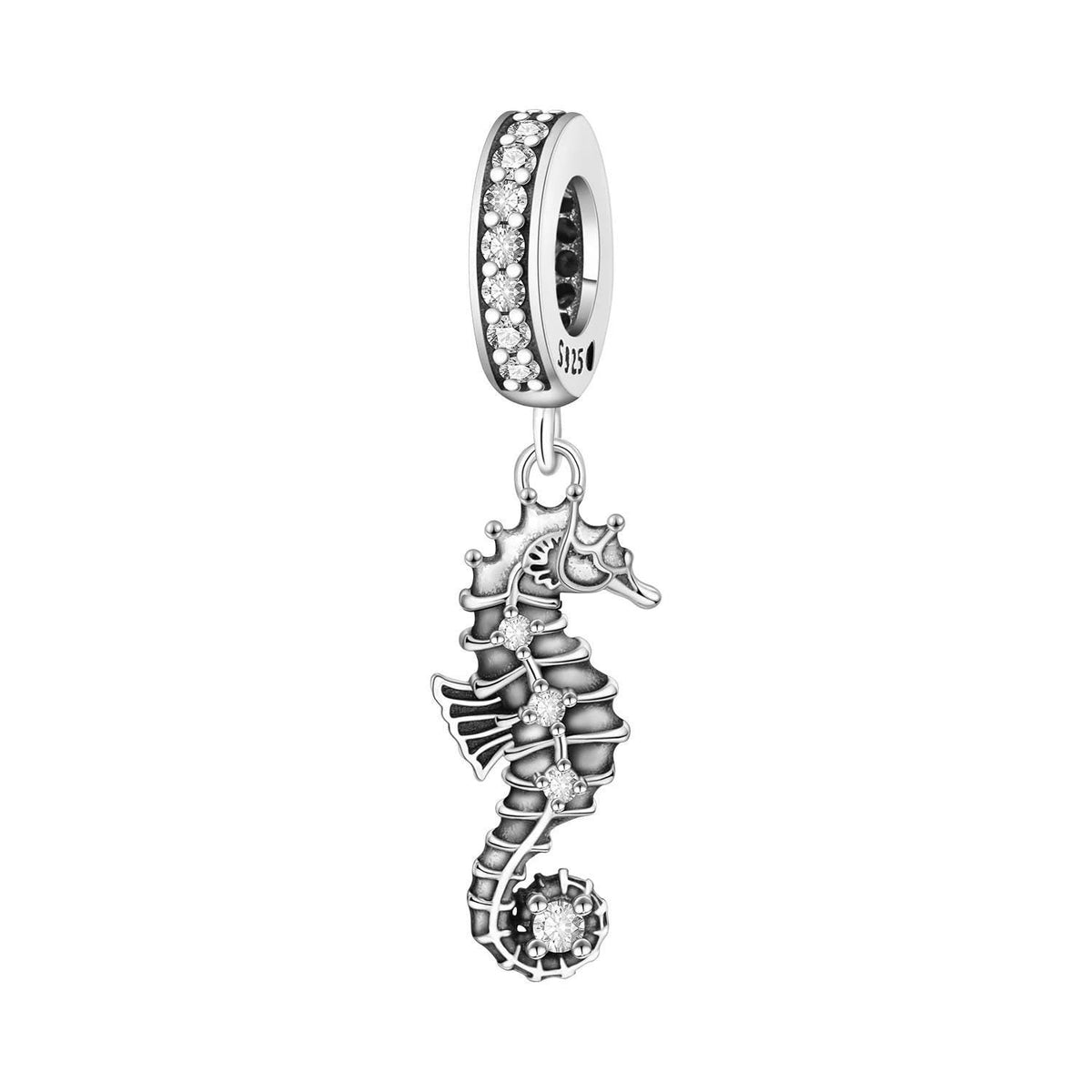 Seahorse 925 sterling silver charm