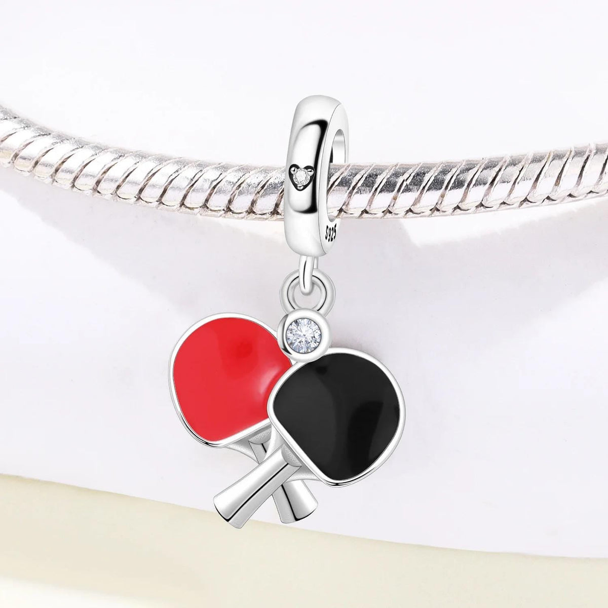 Table Tennis sterling silver charm view 6