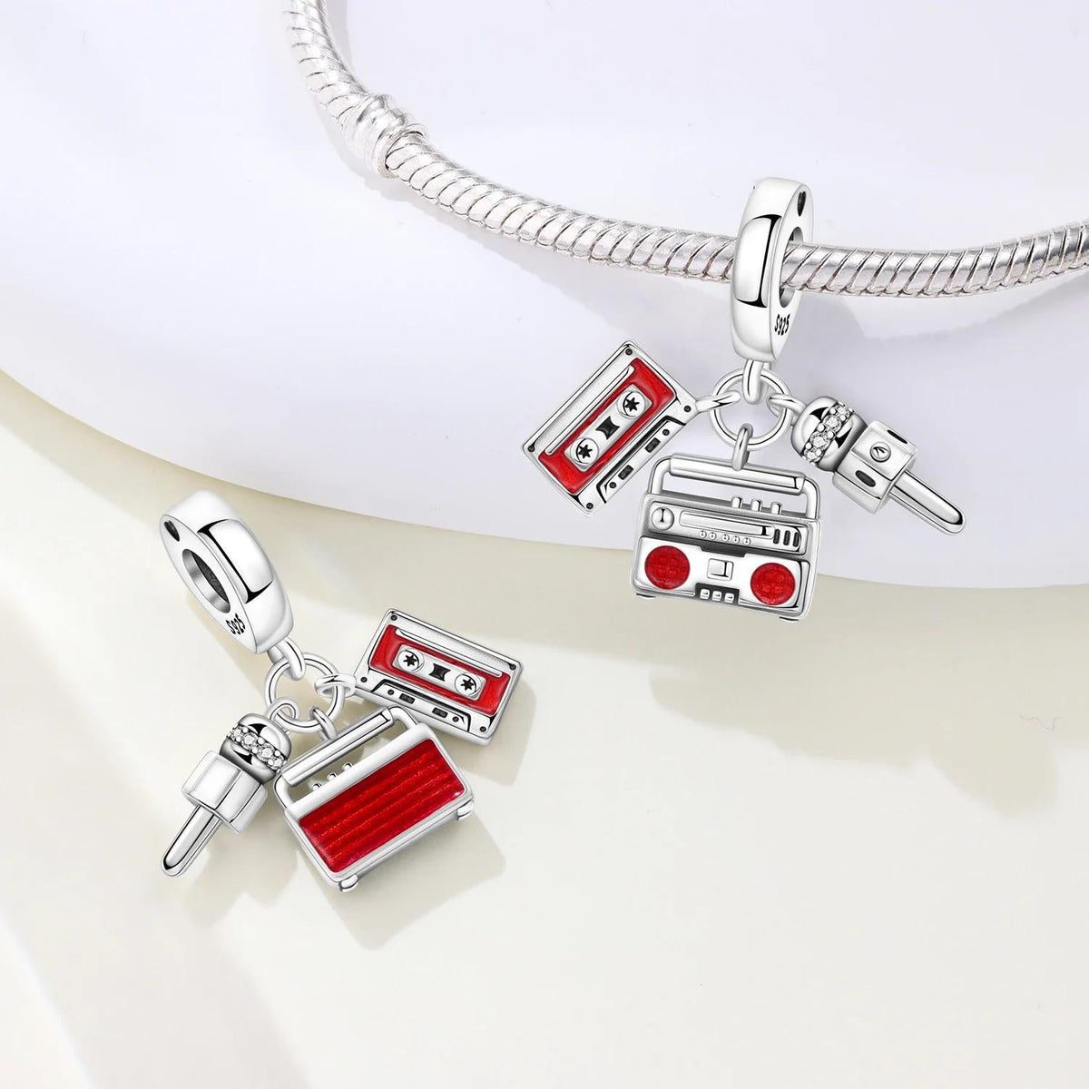 Music sterling silver charm view 6
