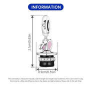 Magic Hat Pandora Charm | Rabbit Bunny Ears Top Hat | Magician Gift | Alice Wonderland Jewelry