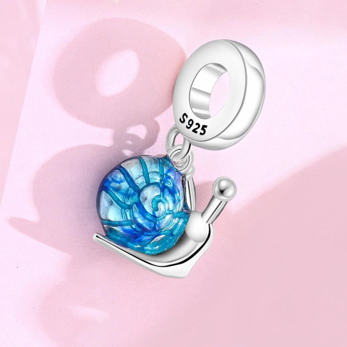Snail sterling silver charm view 6
