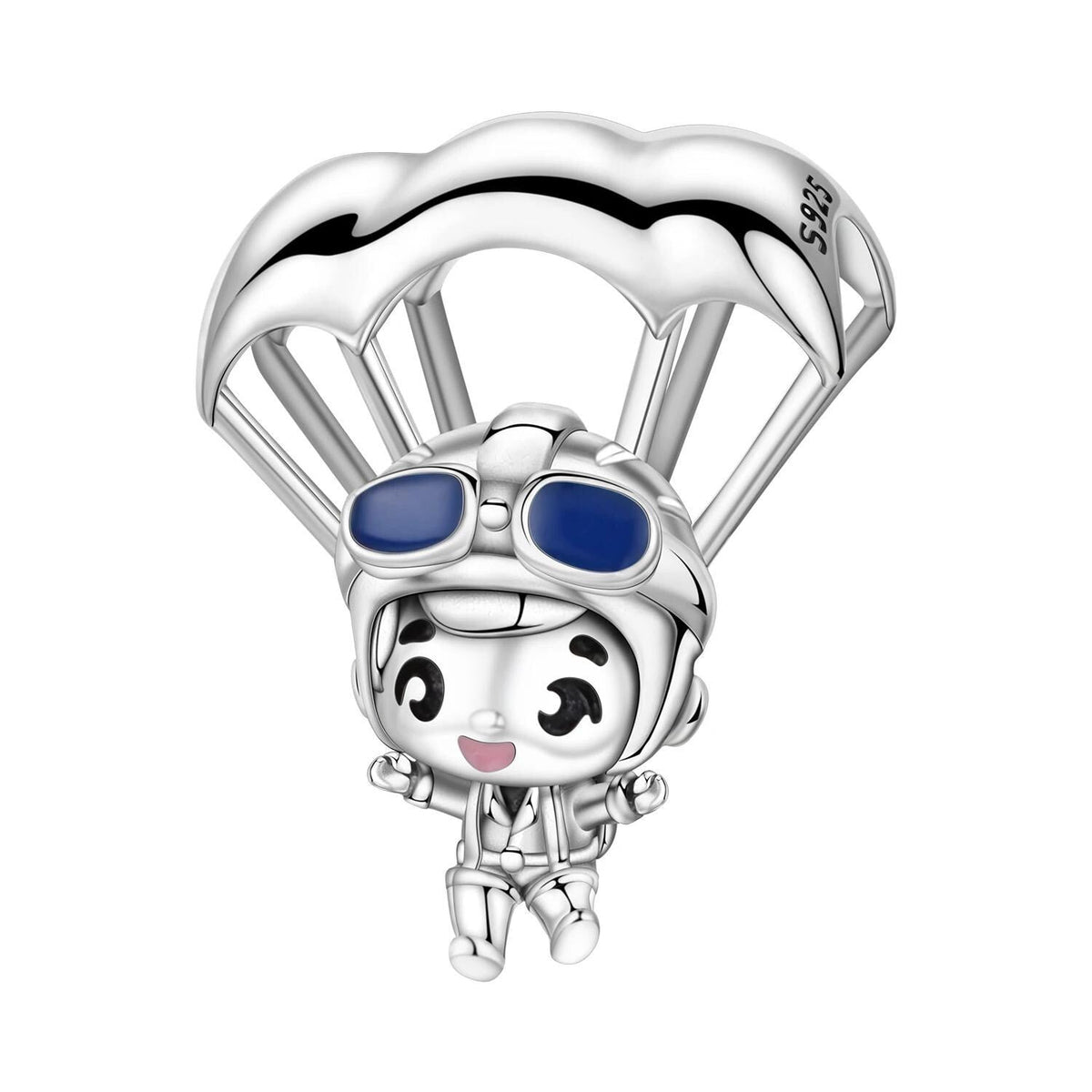 Parachute Skydiver 925 sterling silver charm