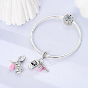 Car Key Pandora Charm | Pink Remote Fob | New Driver Gift | Sweet 16 License Jewelry