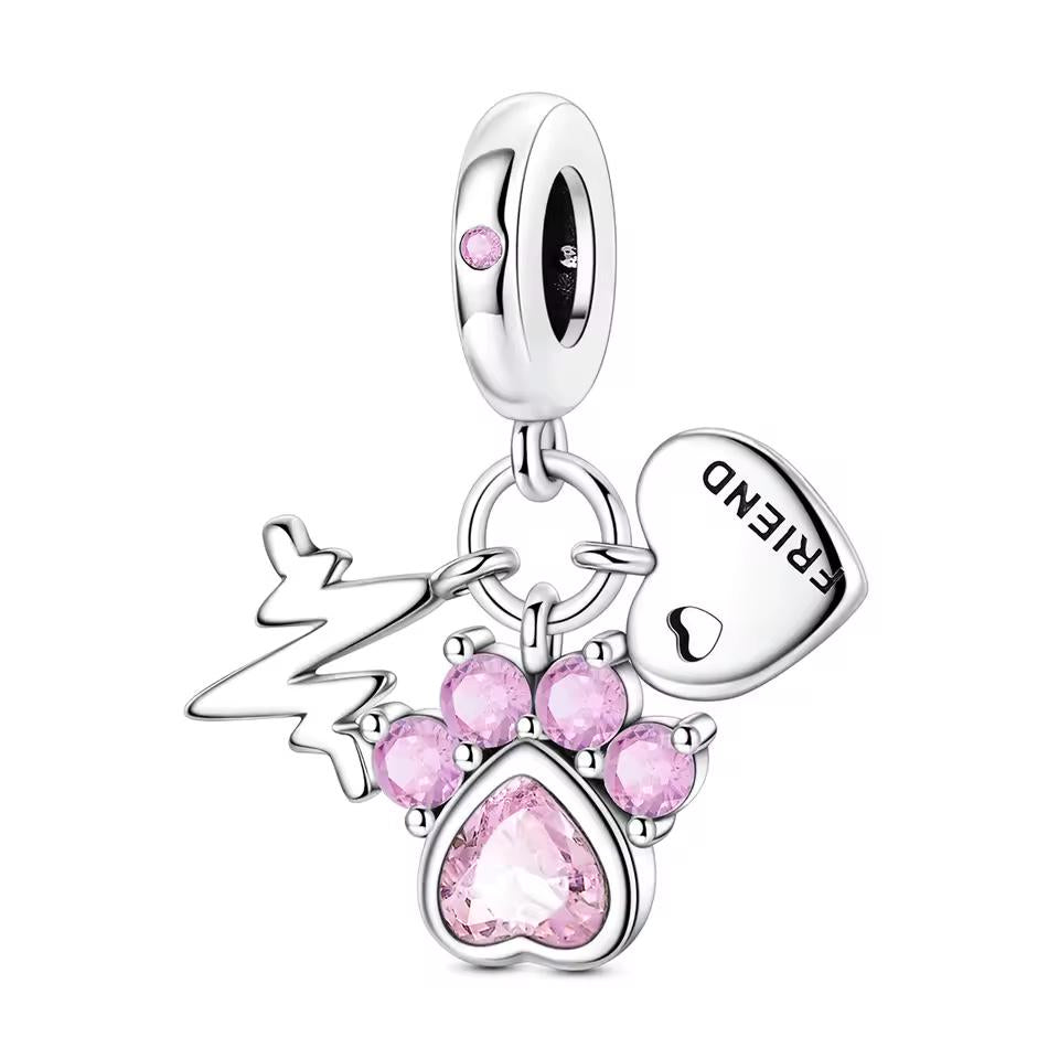 Paw 925 sterling silver charm