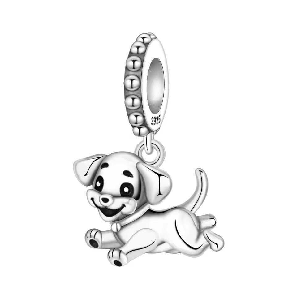 Playful Puppy Dangle 925 sterling silver charm