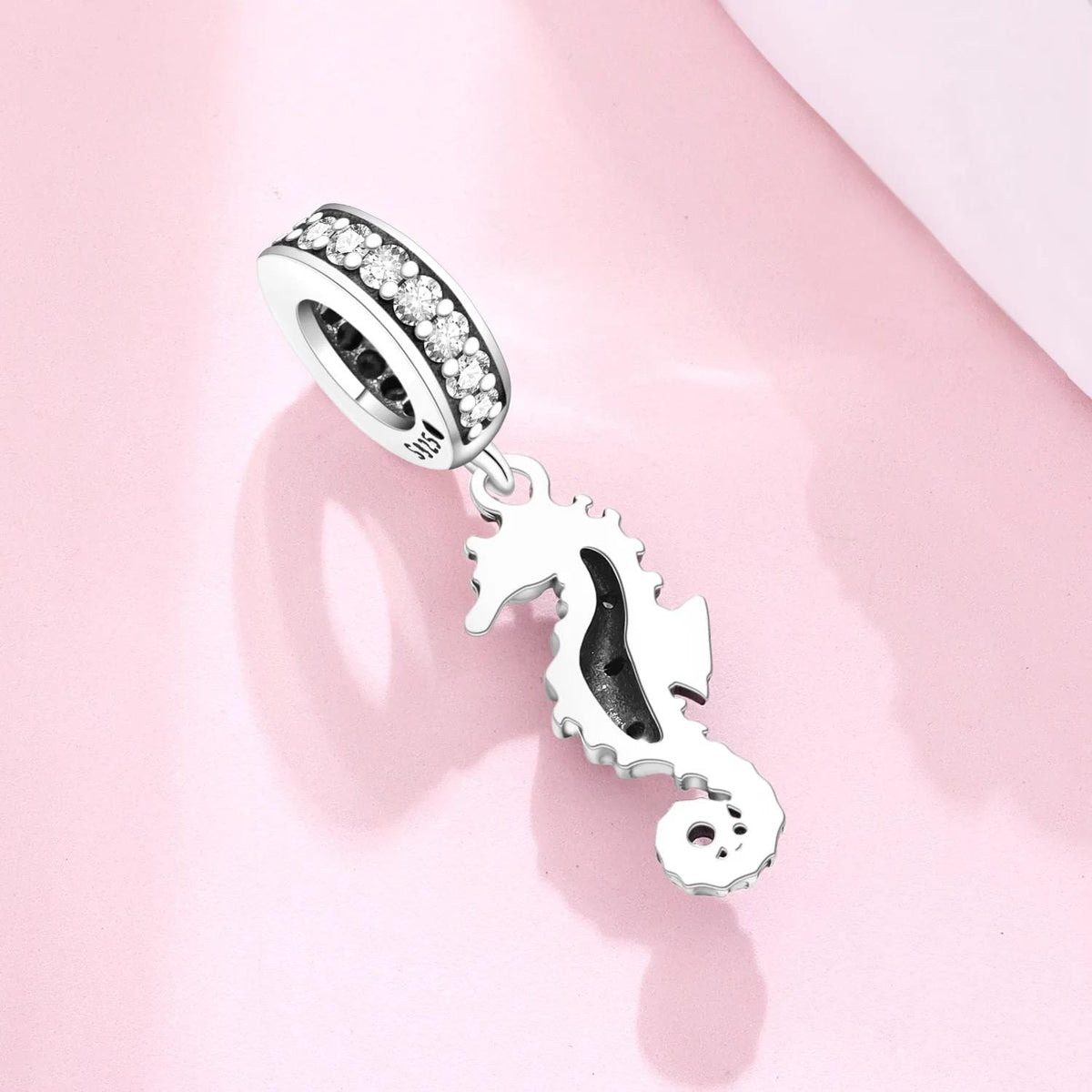Seahorse sterling silver charm view 6