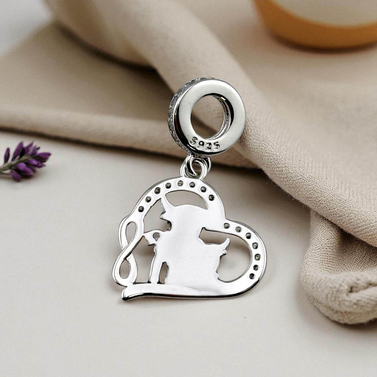 Highland Cow sterling silver charm view 6