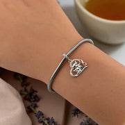 Highland Cow Pandora Charm | Mom Baby Heart | Infinity Dangle | Scottish Animal Gift | Silver S925