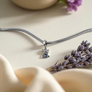 Highland Cow Pandora Charm | Blue Heart Crystal | Silver Dangle | Scottish Animal Bead | Heilan Coo