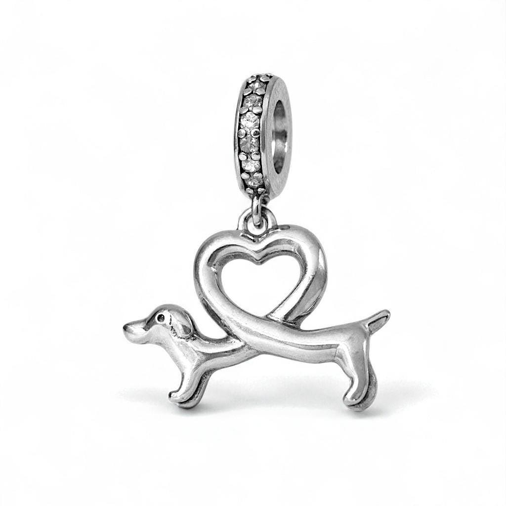 Dachshund Dog 925 sterling silver charm