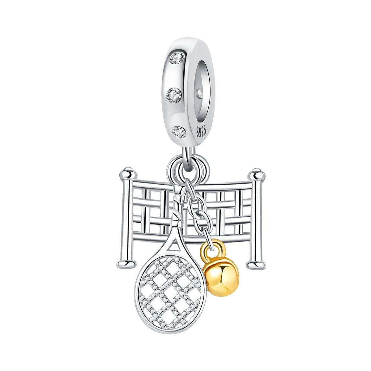 Tennis Court 925 sterling silver charm
