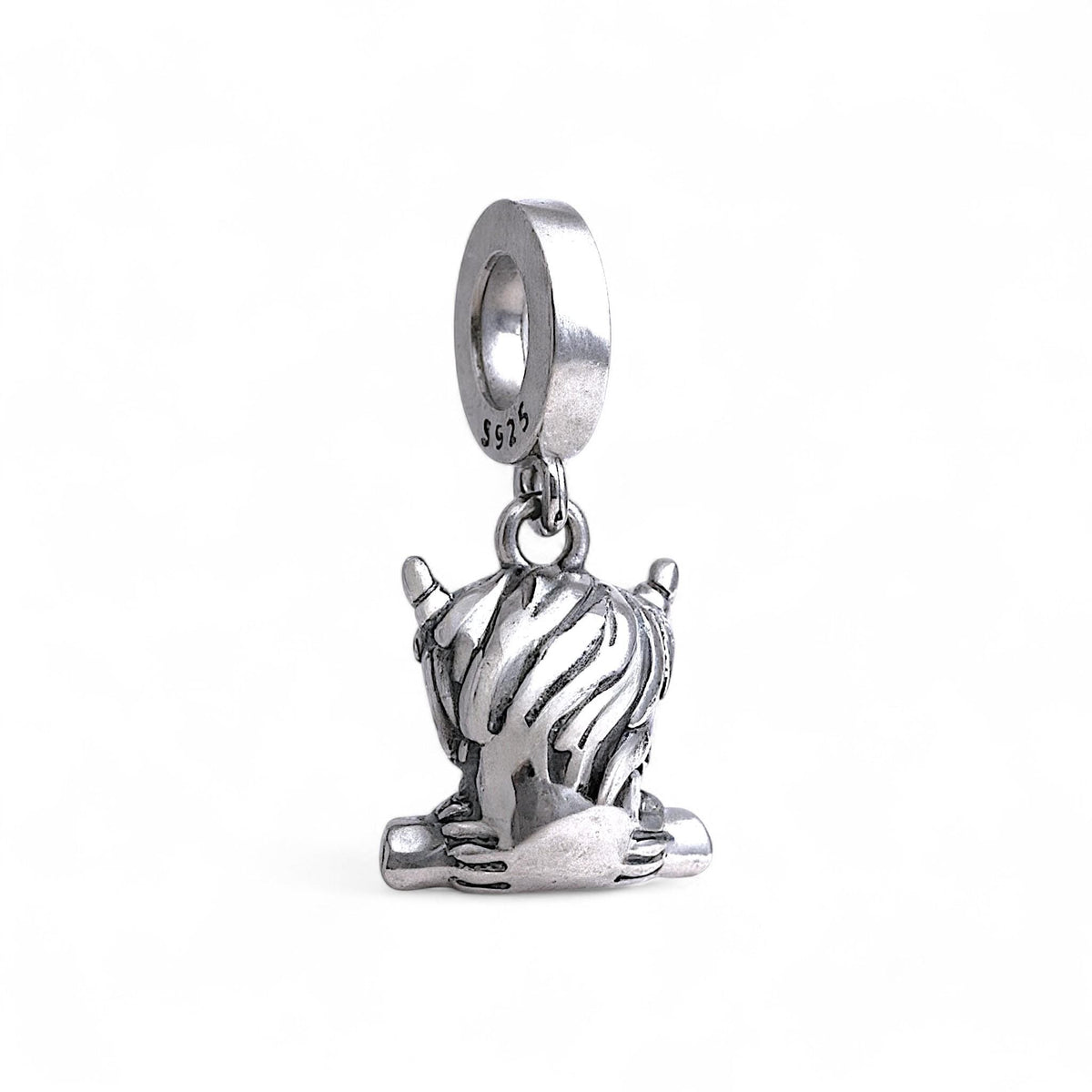 Baby Highland Cow Girl sterling silver charm view 6