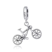 Mountain Bike Pandora Charm | Silver Bicycle Dangle | Cycling Sport Jewelry | MTB Cyclist Gift