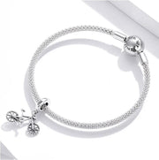 Mountain Bike Pandora Charm | Silver Bicycle Dangle | Cycling Sport Jewelry | MTB Cyclist Gift