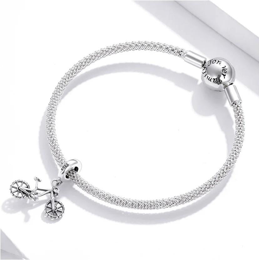 Silver Bicycle sterling silver charm view 6