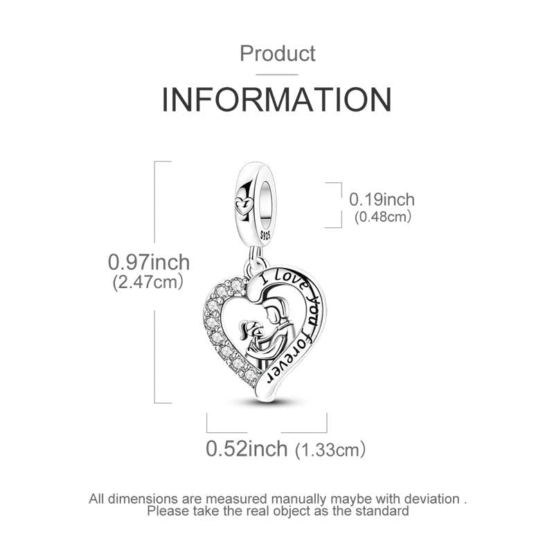 Father Daughter sterling silver charm view 5