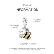 Bee Pandora Charm | Bumblebee Flower | Yellow Enamel Dangle | Spring Garden Nature Gift