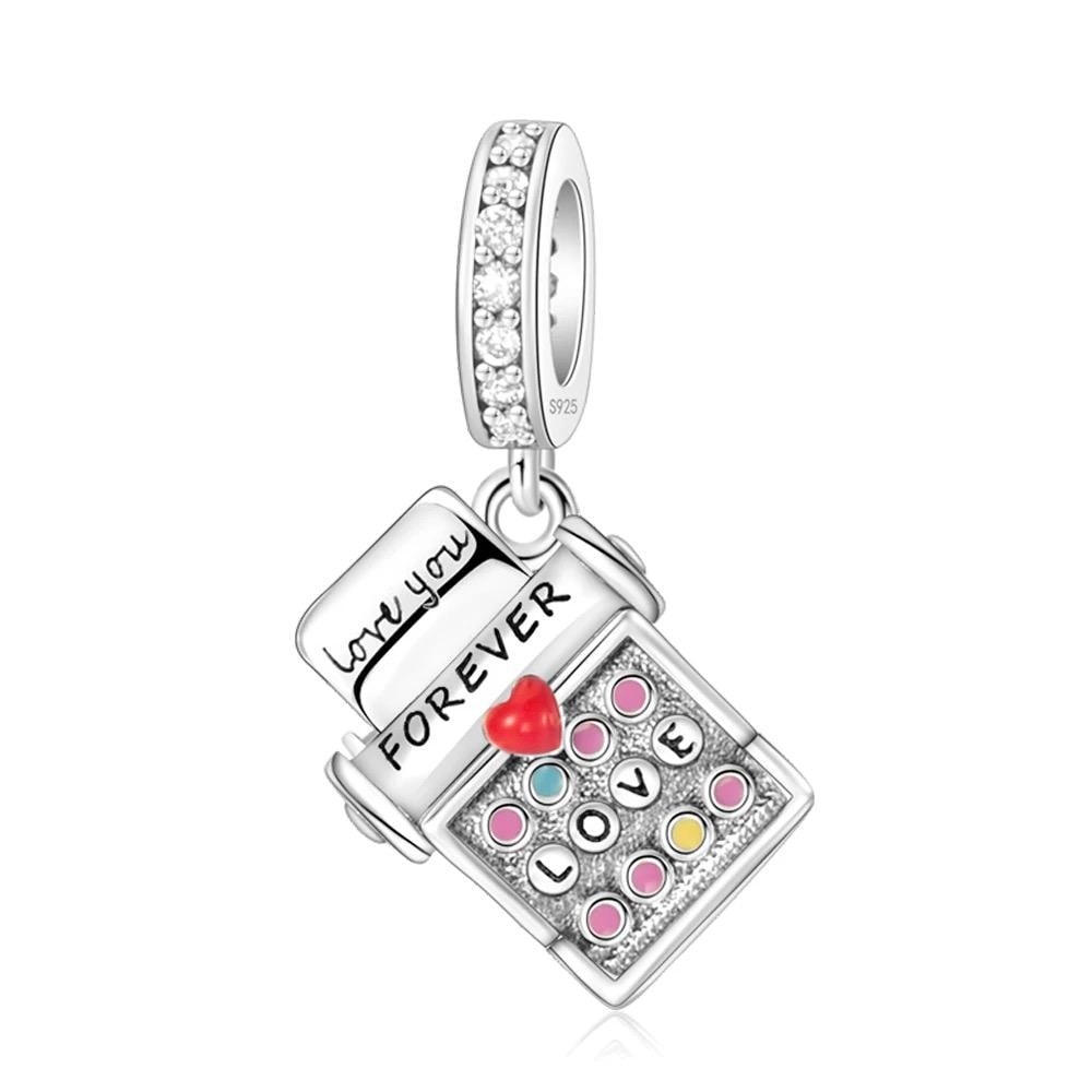 Typewriter 925 sterling silver charm