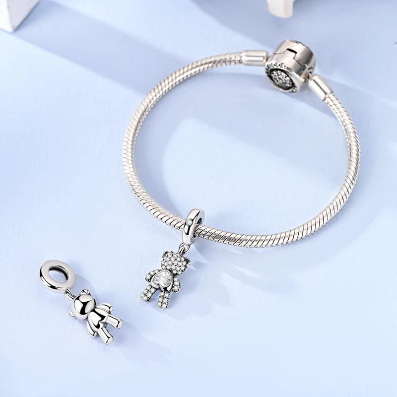 Teddy Bear sterling silver charm view 6