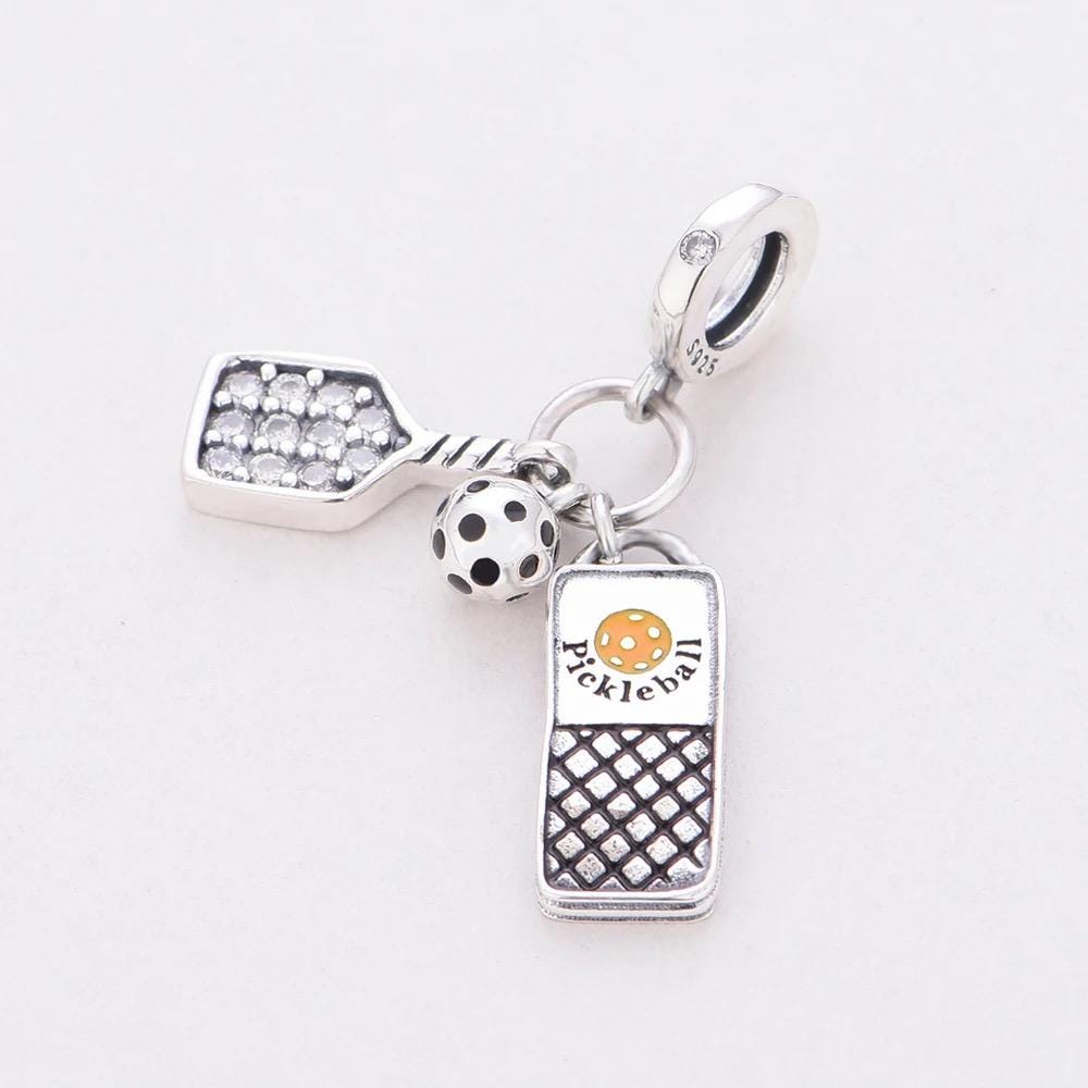 Pickleball sterling silver charm view 6