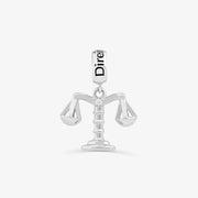 Scales of Justice Pandora Charm | Lawyer Law Student Dangle | Silver Libra Zodiac Gift