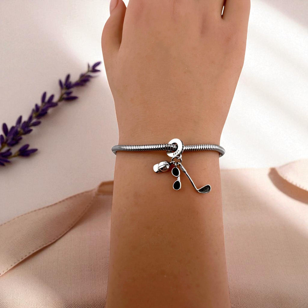 Golf Club sterling silver charm view 5