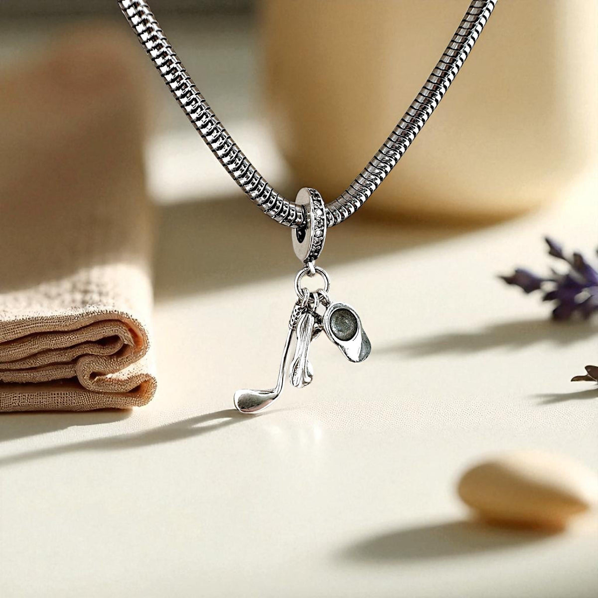 Golf Club sterling silver charm view 6
